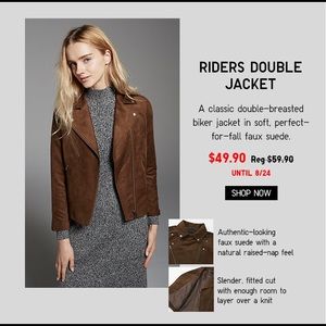 Uniqlo riders double jacket 2018 brand new